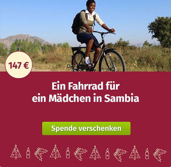 Spende für ein Fahrrad für ein Mädchen in Sambia