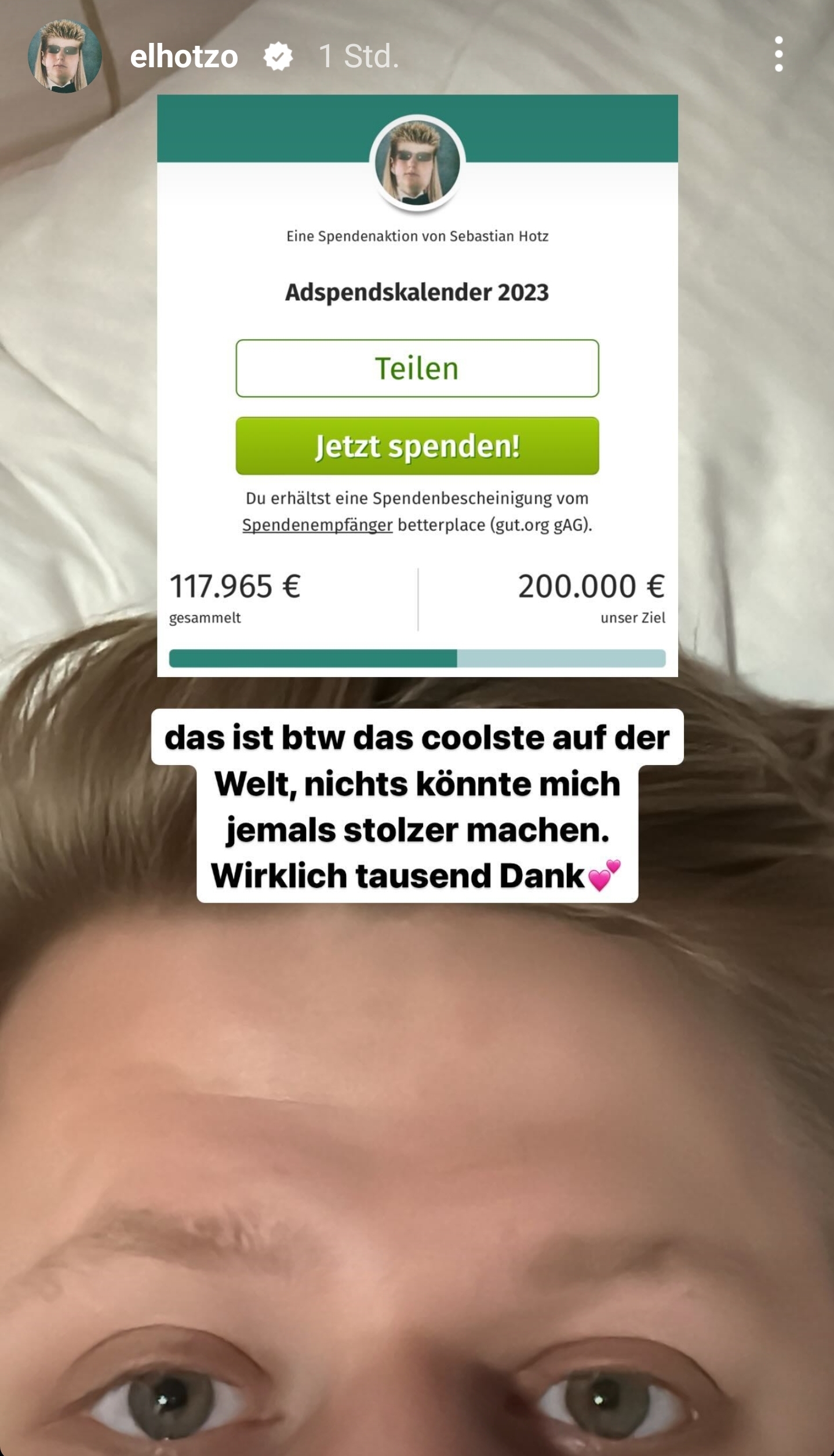 Screenshot aus der Instagram-Story von El Hotzo